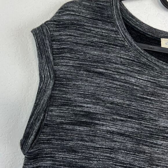 Cloth & Stone Anthropologie Melange Jersey Knit Grey Space Dye Dress Size Small - Picture 4 of 7